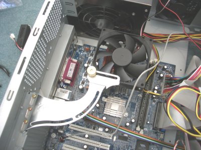 CPU fan in place