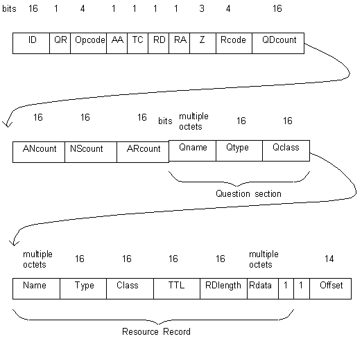 DNS packet format