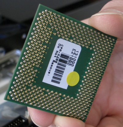 Pins on the CPU