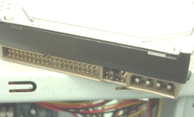 The back of the hard disk